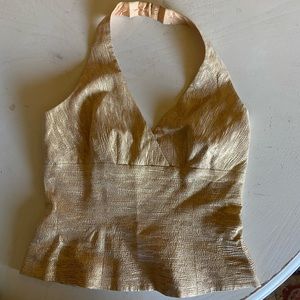 Gold halter top